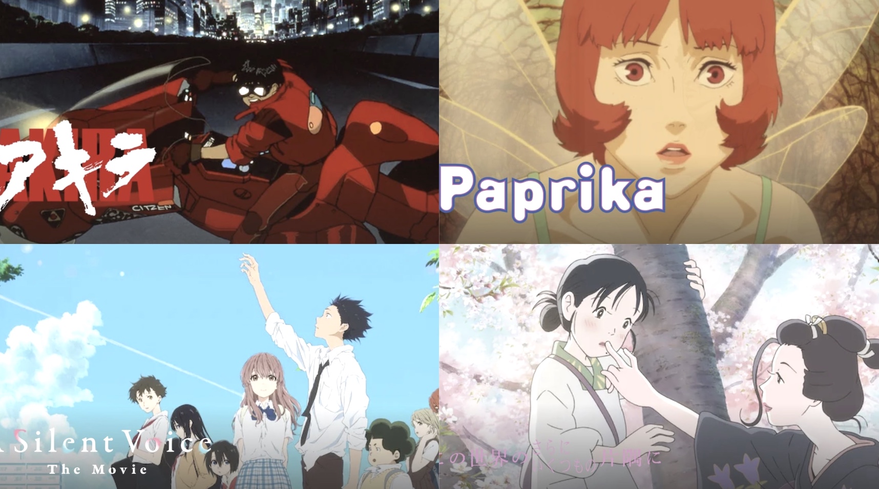 Past anime movies on Netflix